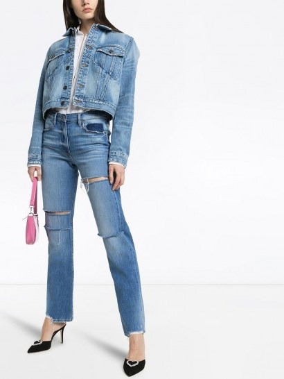 FRAME x Imaan distressed straight-leg jeans - flipped