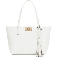 FURLA MIMI’ Tote M Chalk 1045424 / white textured leather handbags