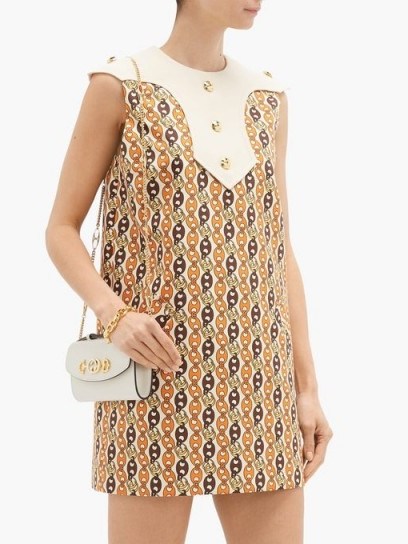GUCCI GG chain-print shift dress | vintage style dresses - flipped