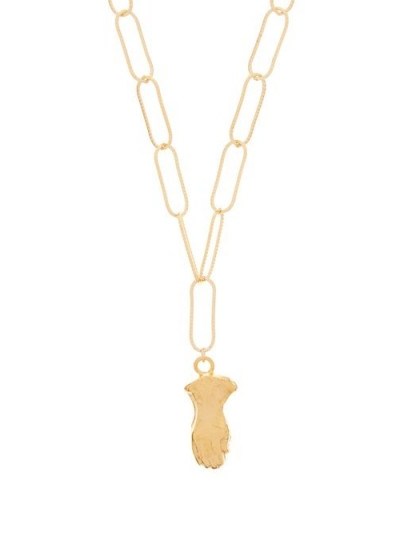 ALIGHIERI Hand of Protection charm gold-plated necklace ~ charm necklaces - flipped