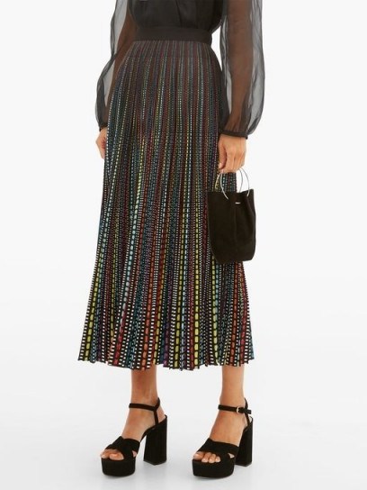 MARY KATRANTZOU High-waisted printed crepe midi skirt – pleated skirts - flipped