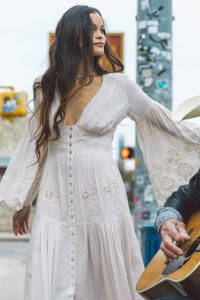 SPELL and the GYPSY COLLECTIVE IMOGEN EMBROIDERED GOWN in Cream