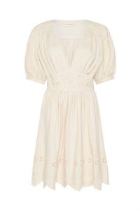 SPELL and the GYPSY COLLECTIVE IMOGEN EMBROIDERED PARTY DRESS in Cream