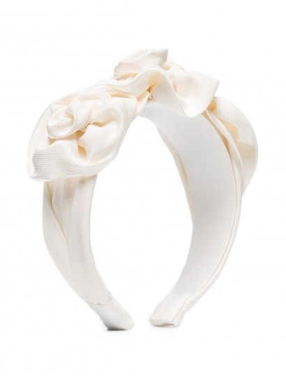 JENNIFER BEHR Rosette silk headband | luxe hair accessory | floral headbands - flipped