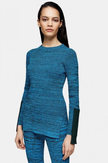 Topshop Boutique Blue Knitted Top