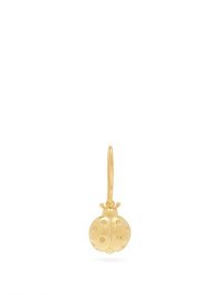 AURÉLIE BIDERMANN Ladybird 18kt gold-plated earring | cute single insect earrings