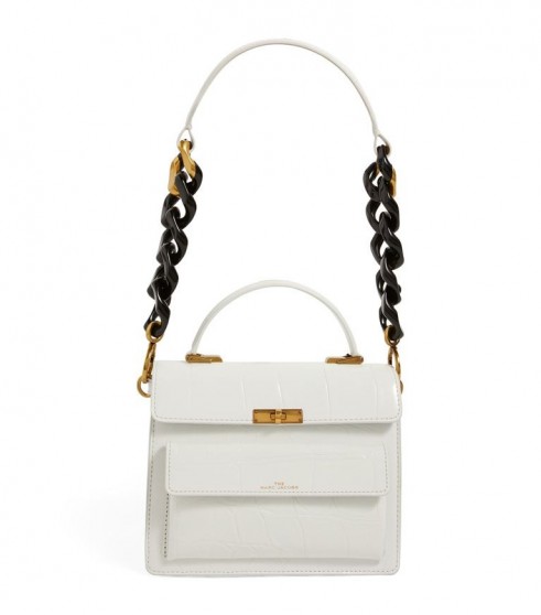 Marc Jacobs The Embossed Leather Uptown Shoulder Bag in White