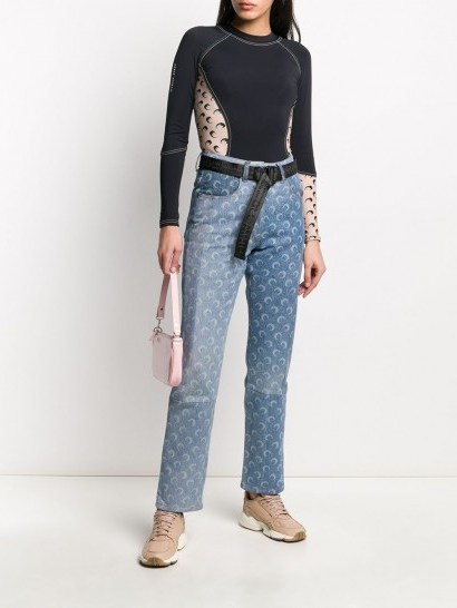 MARINE SERRE all-over print jeans - flipped