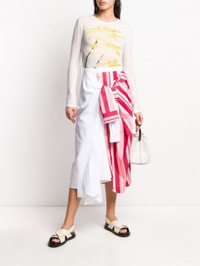 MARNI panelled tie-waist skirt | candy stripes - flipped