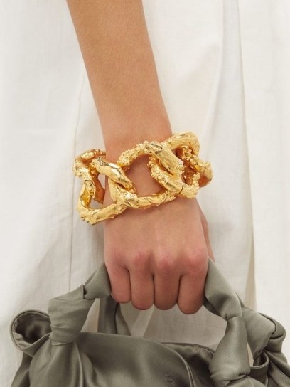 ALIGHIERI No More Tears 24kt gold-plated bracelet ~ chunky chain link bracelets - flipped