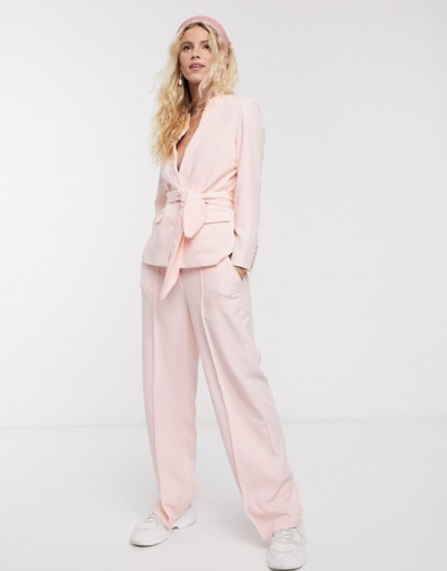 Notes Du Nord oprah tailored trousers in soft pink – suit pants