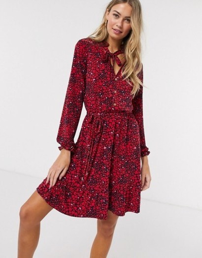 Oasis shirt dress in heart print multi red - flipped