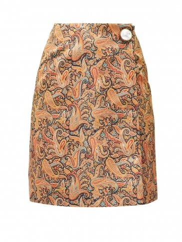CHRISTOPHER KANE Paisley-print satin mini skirt