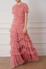 NEEDLE & TREAD WILD ROSE RUFFLE GOWN in SUN BLUSH | ruffled event gowns - flipped