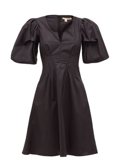 BROCK COLLECTION Puff-sleeve cotton-blend dress in black