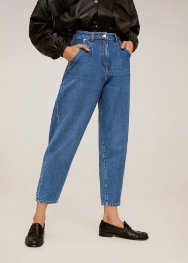 MANGO Regina slouchy jeans in medium blue - flipped