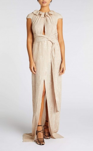 ROLAND MOURET RILA GOWN in MINK ~ luxe event gowns