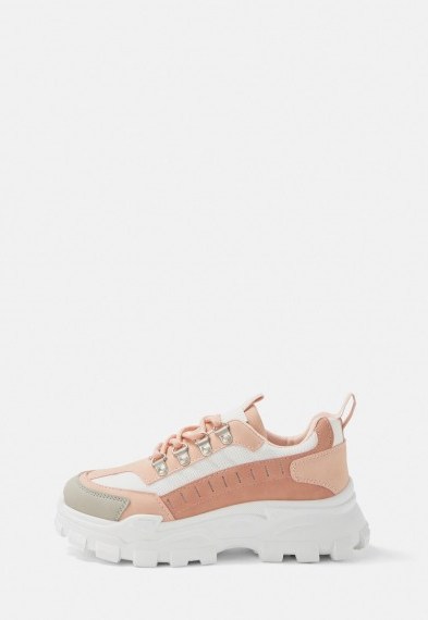 MISSGUIDED rose cleated sole chunky trainers - flipped
