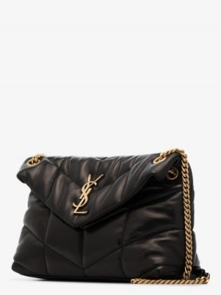 Saint Laurent Black Loulou Puffer Small Leather Shoulder Bag ~ classic quilted flap bags
