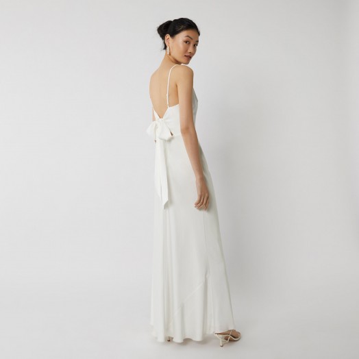 WAREHOUSE SATIN CAMI BRIDESMAID DRESS WHITE – bridesmaids slip dresses