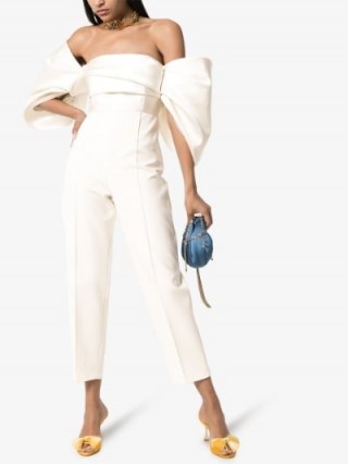 Solace London Kasey Off-The-Shoulder Jumpsuit in white
