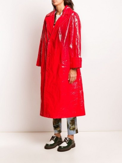 STAND STUDIO oversized single-breasted coat in Red - flipped