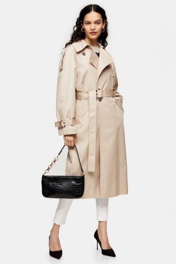Topshop Stone Editor Trench - flipped