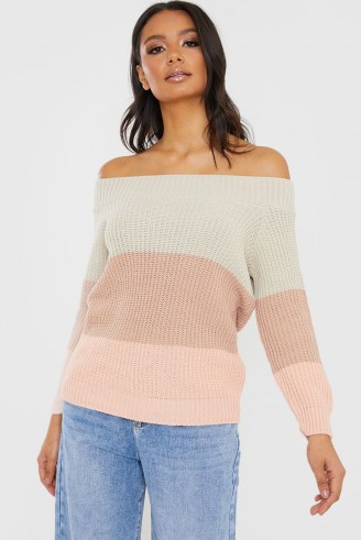 IN THE STYLE STONE OFF SLOUCH KNITTED JUMPER