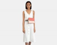 STRATHBERRY STYLIST BELT BAG in SOFT PINK/SALMON WITH RUBY EDGE
