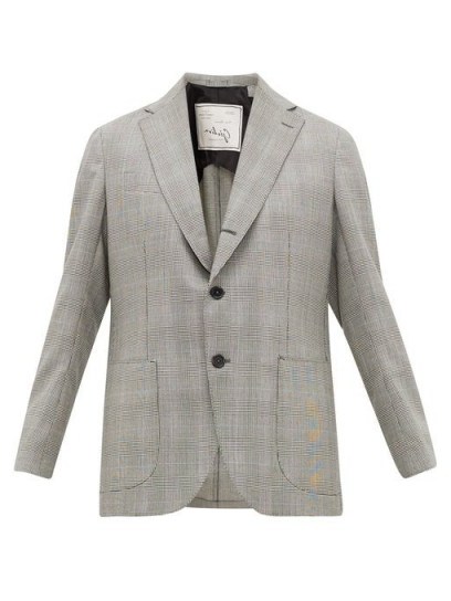 GIULIVA HERITAGE COLLECTION The Esther Prince of Wales-check wool blazer in grey - flipped