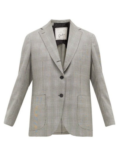 GIULIVA HERITAGE COLLECTION The Esther Prince of Wales-check wool blazer in grey
