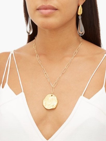ALIGHIERI The Sorcerer 24kt gold-plated necklace ~ large disc pendants - flipped