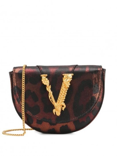 VERSACE Virtus leopard print belt bag / luxe bum bags - flipped