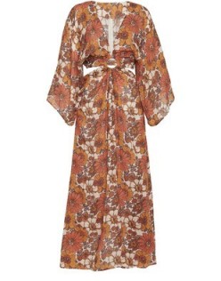 DODO BAR OR Shelly long dress in flower 1 orange | 70s look floral prints