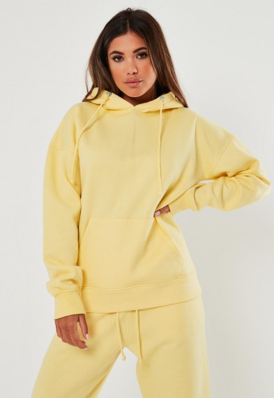 MISSGUIDED yellow basic hoodie – hoodies – casual – affordable