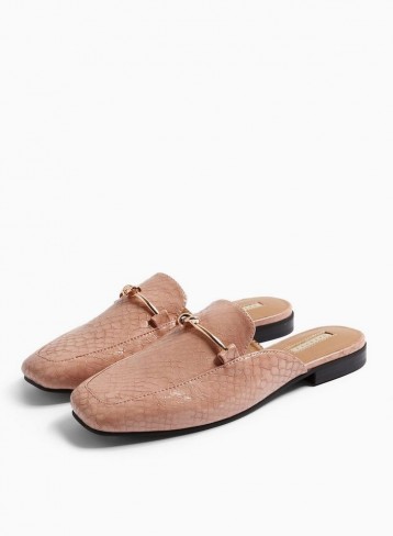 Topshop ADA Pink Mule Loafers – luxe style flats