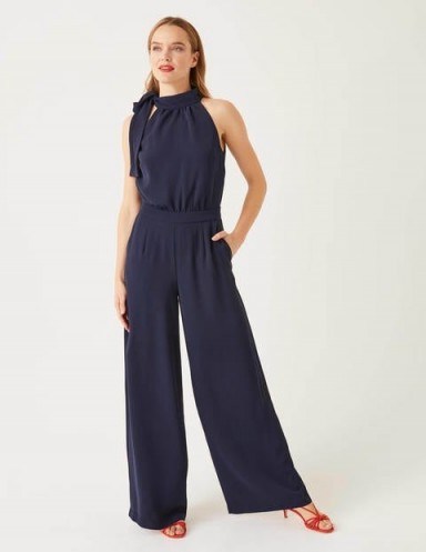 BODEN Angelica Jumpsuit Navy / occasion jumpsuits - flipped