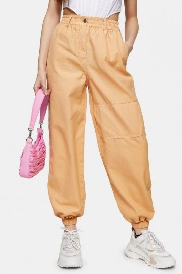 TOPSHOP Apricot Cuffed Utility Trousers - flipped