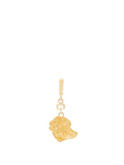 AZLEE Aurum diamond and 18kt gold nugget charm ~ luxe pendants ~ charms