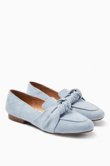 Topshop AYLA Blue Knot Loafers - flipped