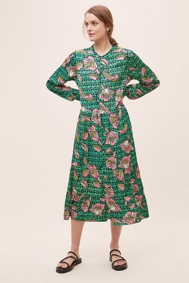 Lolly’s Laundry Alicia Floral Dress Green Motif - flipped