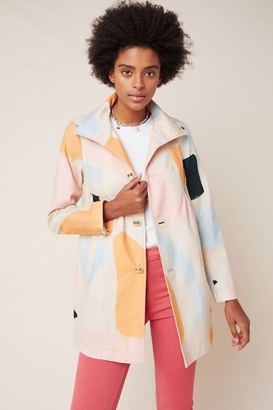 Anthropologie x Moglea Trench Coat | multicoloured coats - flipped