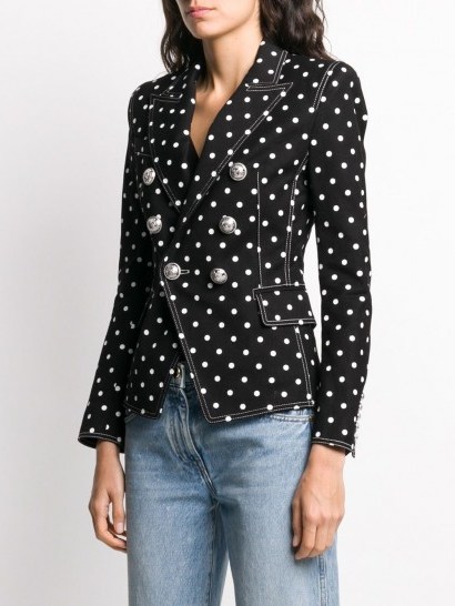 BALMAIN polka dot structured blazer / tailored jackets - flipped