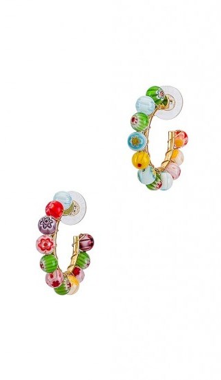Bauble Bar Strada Hoop Earrings | multicoloured hoops - flipped
