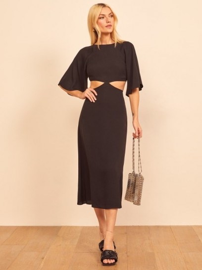 Reformation Benny Dress in Black | LBD | cut-out dresses - flipped