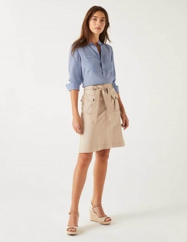BODEN Cecily Skirt Soft Stone / neutral summer skirts - flipped