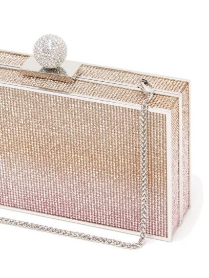 SOPHIA WEBSTER Clara pink crystal-embellished box clutch - flipped
