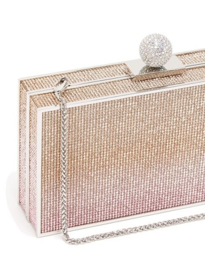 SOPHIA WEBSTER Clara pink crystal-embellished box clutch