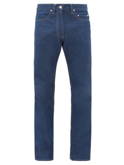 E. TAUTZ Contrast-stitch slim-fit cotton jeans / men’s casual clothing - flipped