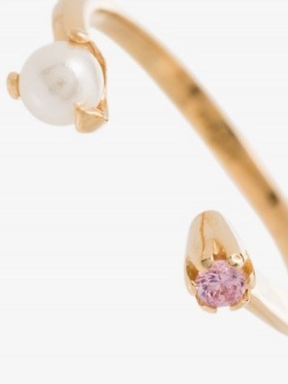 Cornelia Webb 24K Gold-Plated Warped Pearl Open Ring / delicate rings - flipped